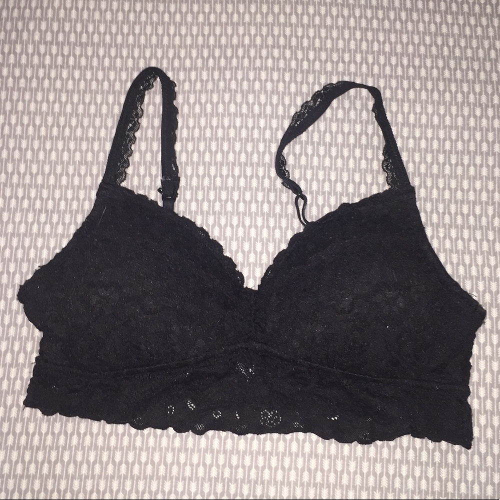 Black lace bralette from Aerie